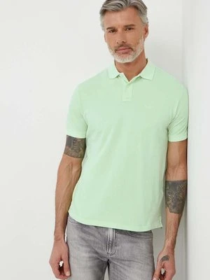 Pepe Jeans polo bawełniane NEW OLIVER GD kolor zielony gładki PM542099