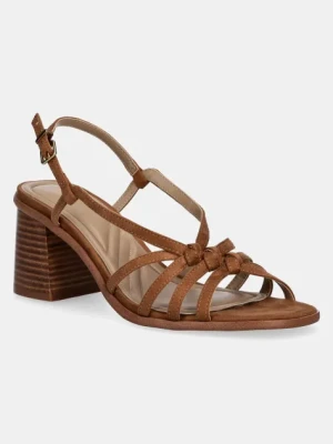 Pepe Jeans sandały ZOWI SUEDE kolor brązowy PLS90703