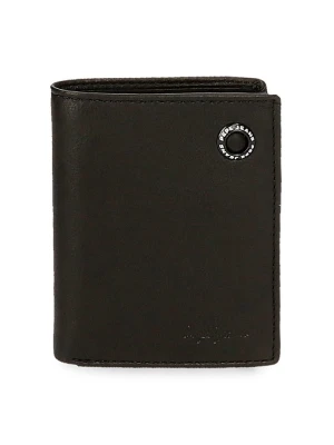 Pepe Jeans Skórzany portfel "Badge" w kolorze czarnym - 8,5 x 10,5 x 1 cm rozmiar: onesize