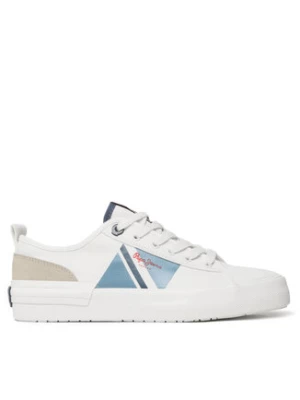 Pepe Jeans Sneakersy Allen Flag Color PMS30903 Biały