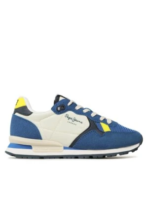 Pepe Jeans Sneakersy Brit Boy Heritage PBS30551 Niebieski