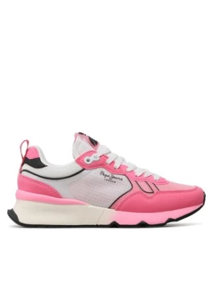 Pepe Jeans Sneakersy Brit Pro Neon W PLS31460 Różowy