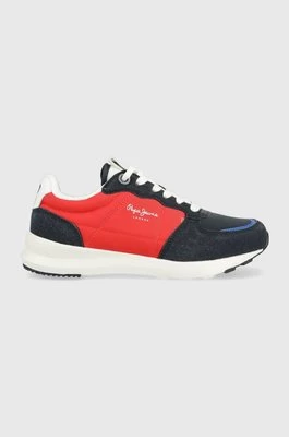 Pepe Jeans sneakersy dziecięce York Mix B kolor czerwony