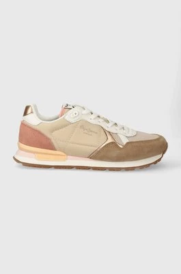 Pepe Jeans sneakersy PLS40012 kolor beżowy BRIT MIX W