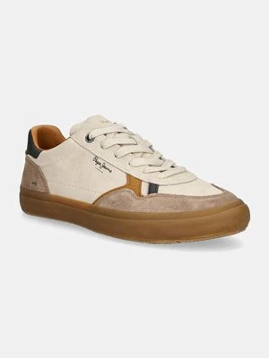 Pepe Jeans sneakersy zamszowe PMS31053 kolor beżowy TRAVIS RETRO M