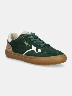 Pepe Jeans sneakersy zamszowe PMS31058 kolor zielony TRAVIS FREE M