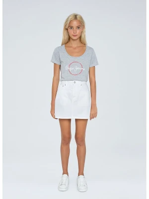 Pepe Jeans Spódnica dżinsowa "Rachel" w kolorze białym rozmiar: XS