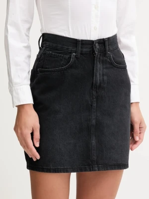 Pepe Jeans spódnica jeansowa kolor czarny mini ołówkowa PL90112449F0