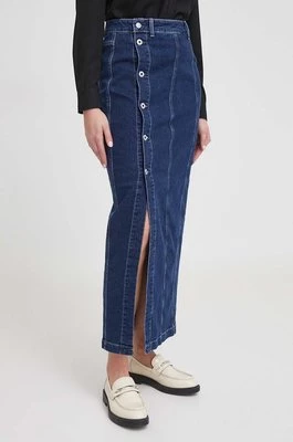 Pepe Jeans spódnica jeansowa MIDI SKIRT UHW SCULPT kolor granatowy maxi prosta PL901115