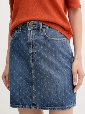 Pepe Jeans spódnica jeansowa kolor niebieski mini prosta PL90112444F0