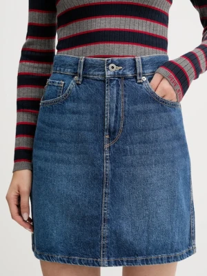 Pepe Jeans spódnica jeansowa kolor niebieski mini prosta PL9011244A2