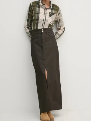 Pepe Jeans spódnica jeansowa MAXI SKIRT HW COATED