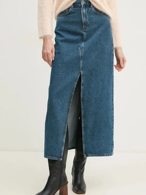 Pepe Jeans spódnica jeansowa MAXI SKIRT HW kolor niebieski maxi prosta PL901185EF2L