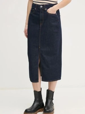 Pepe Jeans spódnica jeansowa MIDI SKIRT HW kolor granatowy midi prosta PL901186AB2