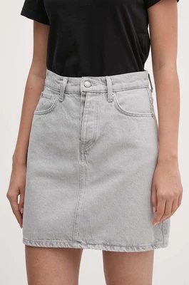 Pepe Jeans spódnica jeansowa MINI SKIRT HW CLOUD kolor szary mini rozkloszowana PL901136