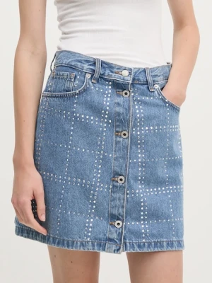 Pepe Jeans spódnica jeansowa MINI SKIRT HW GLITTER