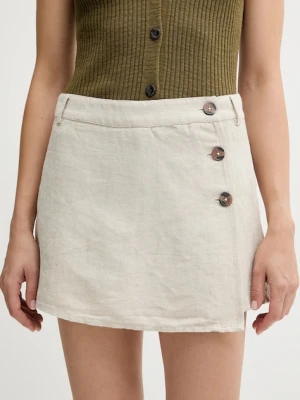 Pepe Jeans spódnicospodnie damska kolor beżowy gładkie medium waist PL901224
