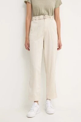 Pepe Jeans spodnie AYLIN damskie kolor beżowy proste high waist PL211763