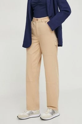 Pepe Jeans spodnie Betsy damskie kolor beżowy proste medium waist PL211692