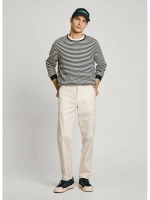Pepe Jeans Spodnie chino "Poplin" w kolorze kremowym rozmiar: W34