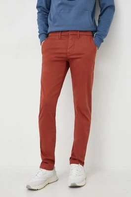 Pepe Jeans spodnie James męskie kolor czerwony dopasowane