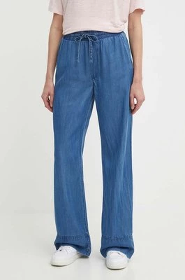 Pepe Jeans spodnie LOOSE ST PANTS UHW TENCEL damskie kolor niebieski szerokie high waist PL204685