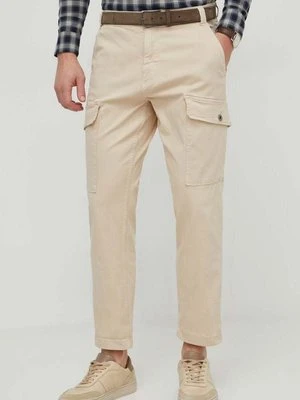 Pepe Jeans spodnie RELAXED MULTI POCKETS PANT męskie kolor beżowy w fasonie cargo PM211682