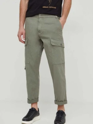 Pepe Jeans spodnie RELAXED MULTI POCKETS PANT męskie kolor zielony w fasonie cargo PM211682