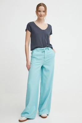 Pepe Jeans spodnie TAMMY damskie kolor turkusowy szerokie high waist PL211728 PL211728