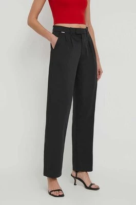 Pepe Jeans spodnie Tina damskie kolor czarny fason chinos high waist PL211697