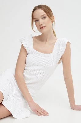 Pepe Jeans sukienka bawełniana GESA DRESS kolor biały mini prosta PL953524