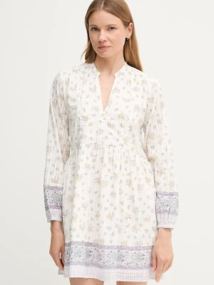 Pepe Jeans sukienka bawełniana kolor biały mini rozkloszowana PL953758