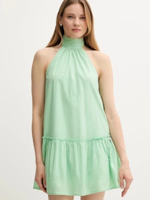 Pepe Jeans sukienka bawełniana kolor zielony mini rozkloszowana PL953761