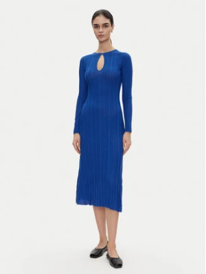 Pepe Jeans Sukienka dzianinowa Natasha PL953642 Niebieski Slim Fit