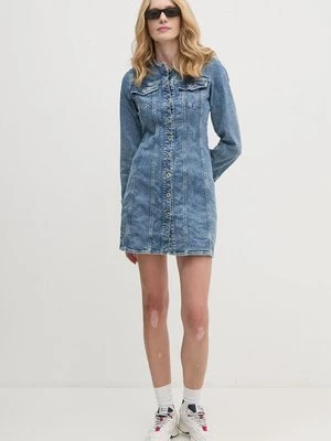 Pepe Jeans sukienka jeansowa ELLA kolor niebieski mini dopasowana PL953549