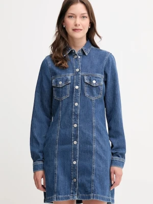 Pepe Jeans sukienka jeansowa kolor niebieski mini prosta PL95377284C1