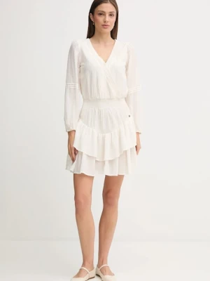 Pepe Jeans sukienka kolor beżowy mini rozkloszowana PL9537702