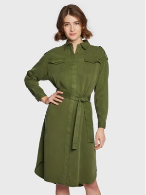 Pepe Jeans Sukienka koszulowa Lidia PL953139 Zielony Relaxed Fit