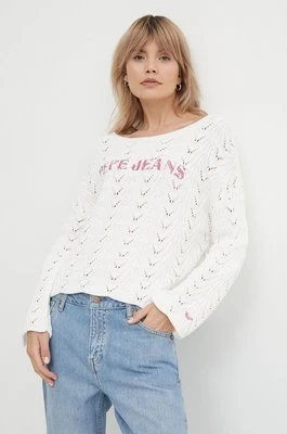 Pepe Jeans sweter bawełniany GIANNINA kolor biały lekki PL702143