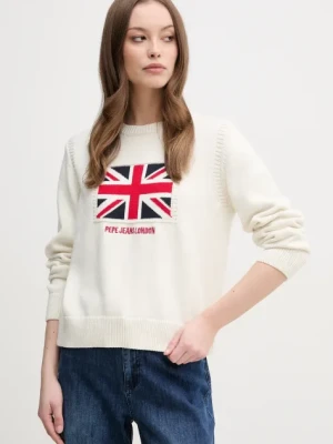 Pepe Jeans sweter bawełniany NUNA damski kolor beżowy PL702293