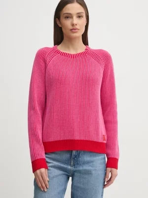 Pepe Jeans sweter bawełniany PALMA damski kolor różowy PL702269