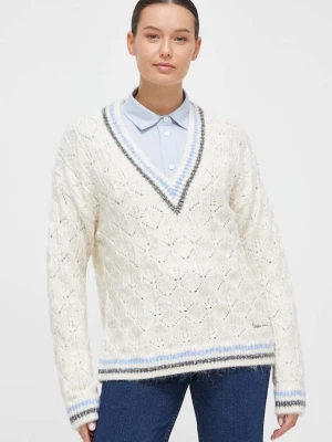 Pepe Jeans sweter beżowy