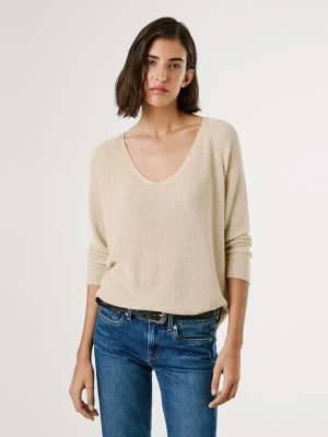 Pepe Jeans Sweter "Coco" w kolorze beżowym rozmiar: XL