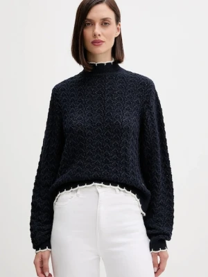 Pepe Jeans sweter damski kolor granatowy z półgolfem PL7000016
