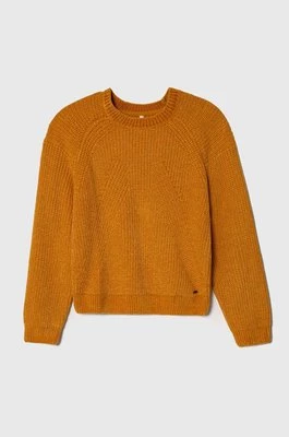 Pepe Jeans sweter dziecięcy kolor pomarańczowy ciepły