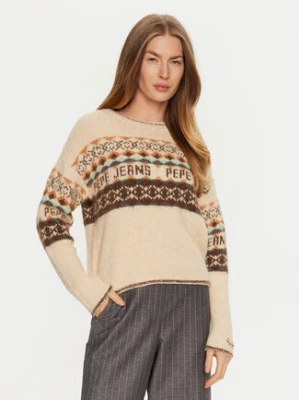 Pepe Jeans Sweter Hitty PL702193 Beżowy Relaxed Fit