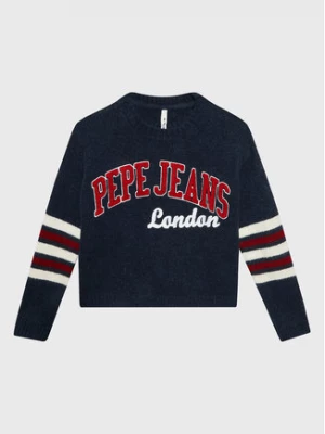 Pepe Jeans Sweter PG701036 Granatowy Relaxed Fit