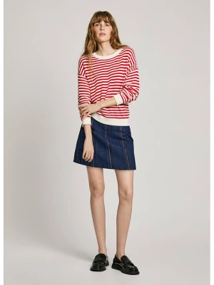 Pepe Jeans Sweter "Poppy" w kolorze czerwono-białym rozmiar: XS
