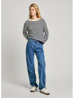 Pepe Jeans Sweter "Poppy" w kolorze granatowo-białym rozmiar: XL