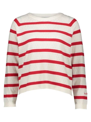 Pepe Jeans Sweter w kolorze biało-czerwonym rozmiar: L
